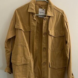 Pull&Bear Utility Field Jacket Women’s Size XS Oversized Tan 100% Cotton